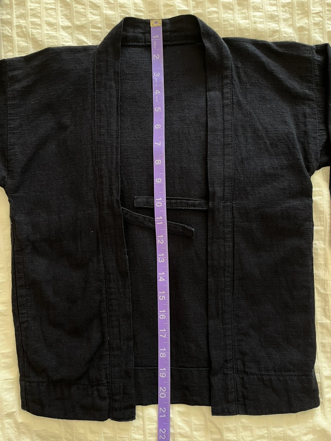 Indigo navy kimono-style wrap top/ jacket, size 110/120 - photo 3