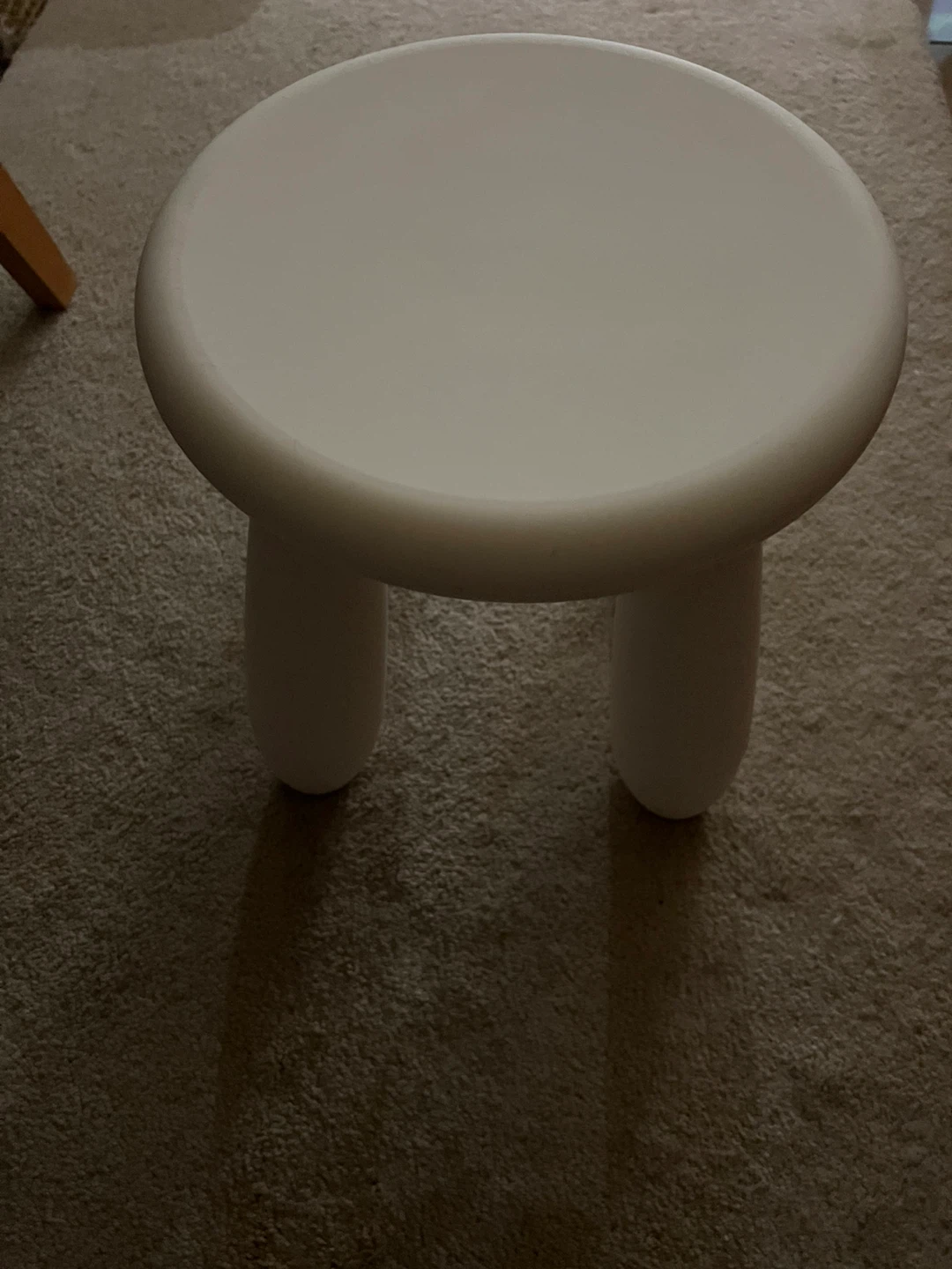 White Children's Stool - photo 2