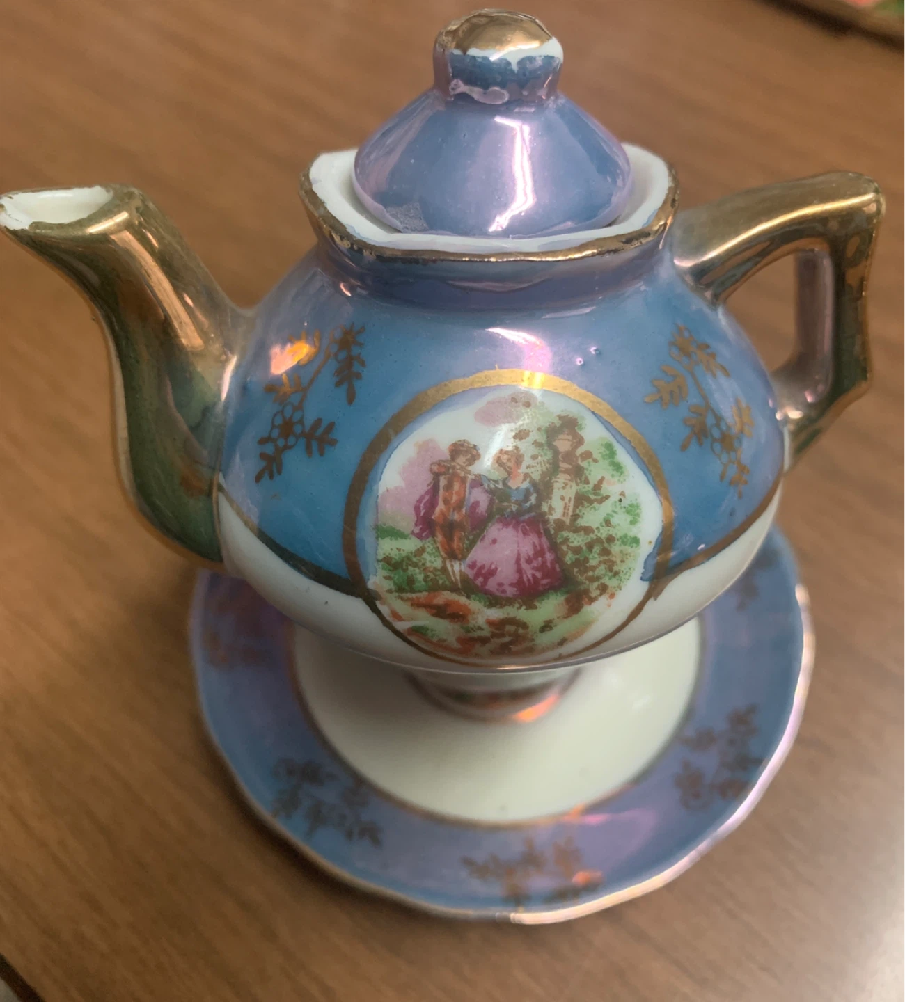 Vintage Miniature Teapot, Teacup and Saucer Set - photo 4