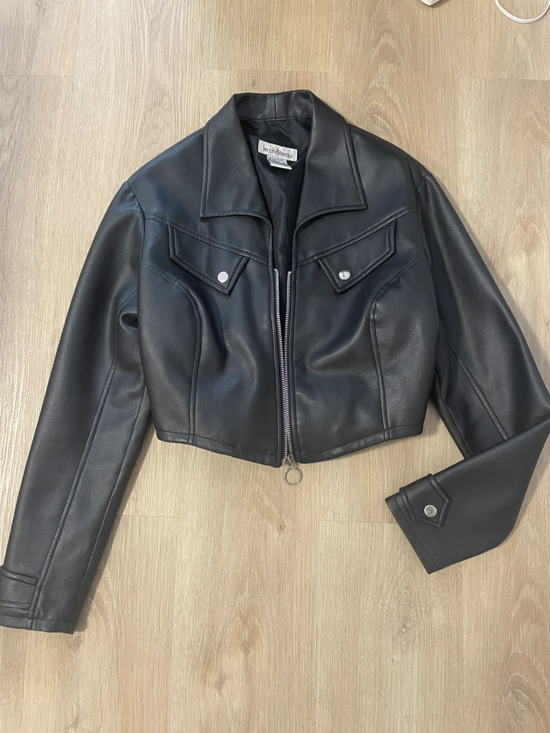 Faux leather jacket S