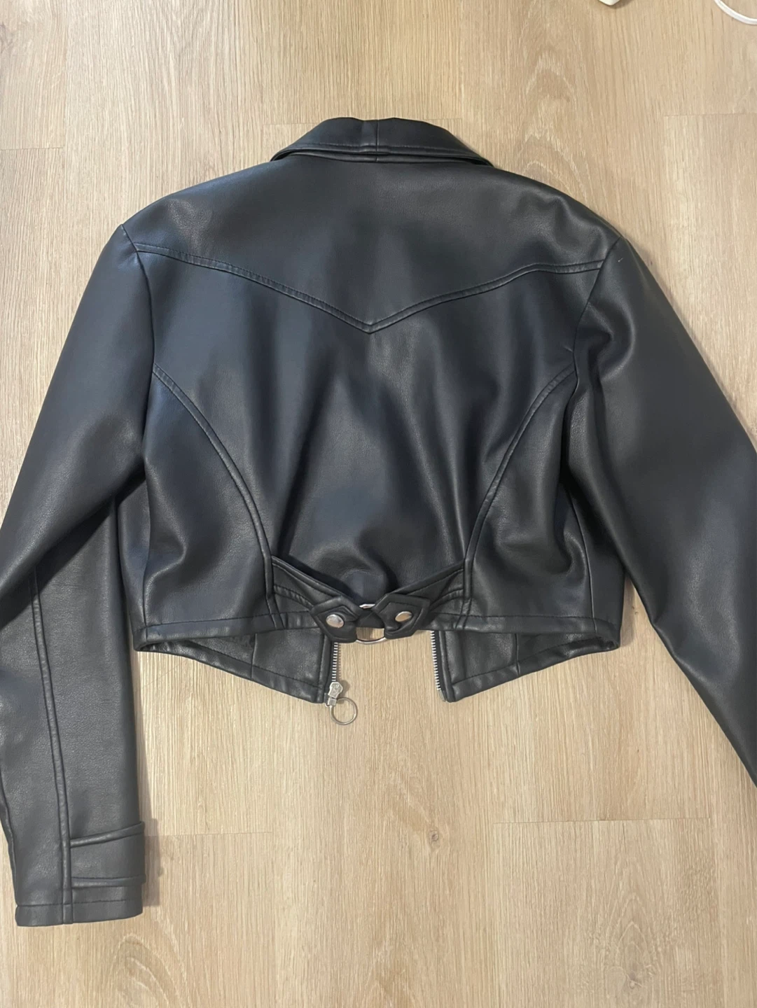 Faux leather jacket S - photo 2