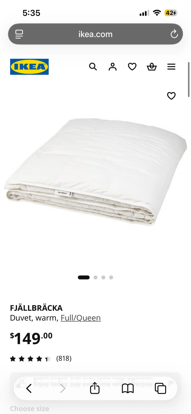 MOVING SALE — UNOPENED Warm Full/Queen Duvet from IKEA - photo 2
