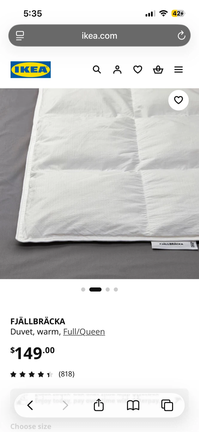 MOVING SALE — UNOPENED Warm Full/Queen Duvet from IKEA - photo 3