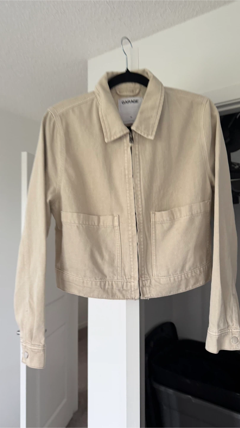 Garage Beige Cropped Jacket