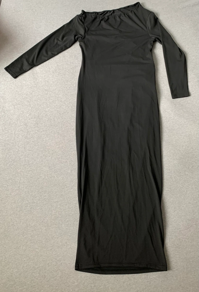 Very Long Full Sleeve Maxi Dress - Size 0XL