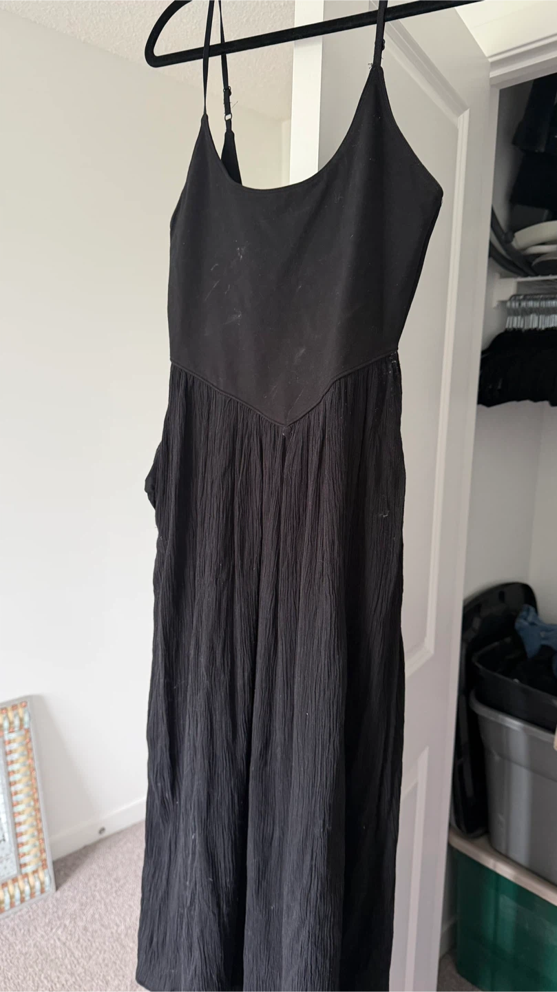 Aerie Black Spaghetti Strap Dress - Size S
