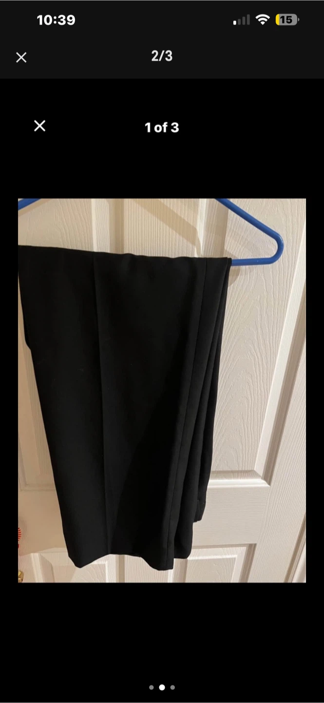 Black Polyester Viscose Trousers