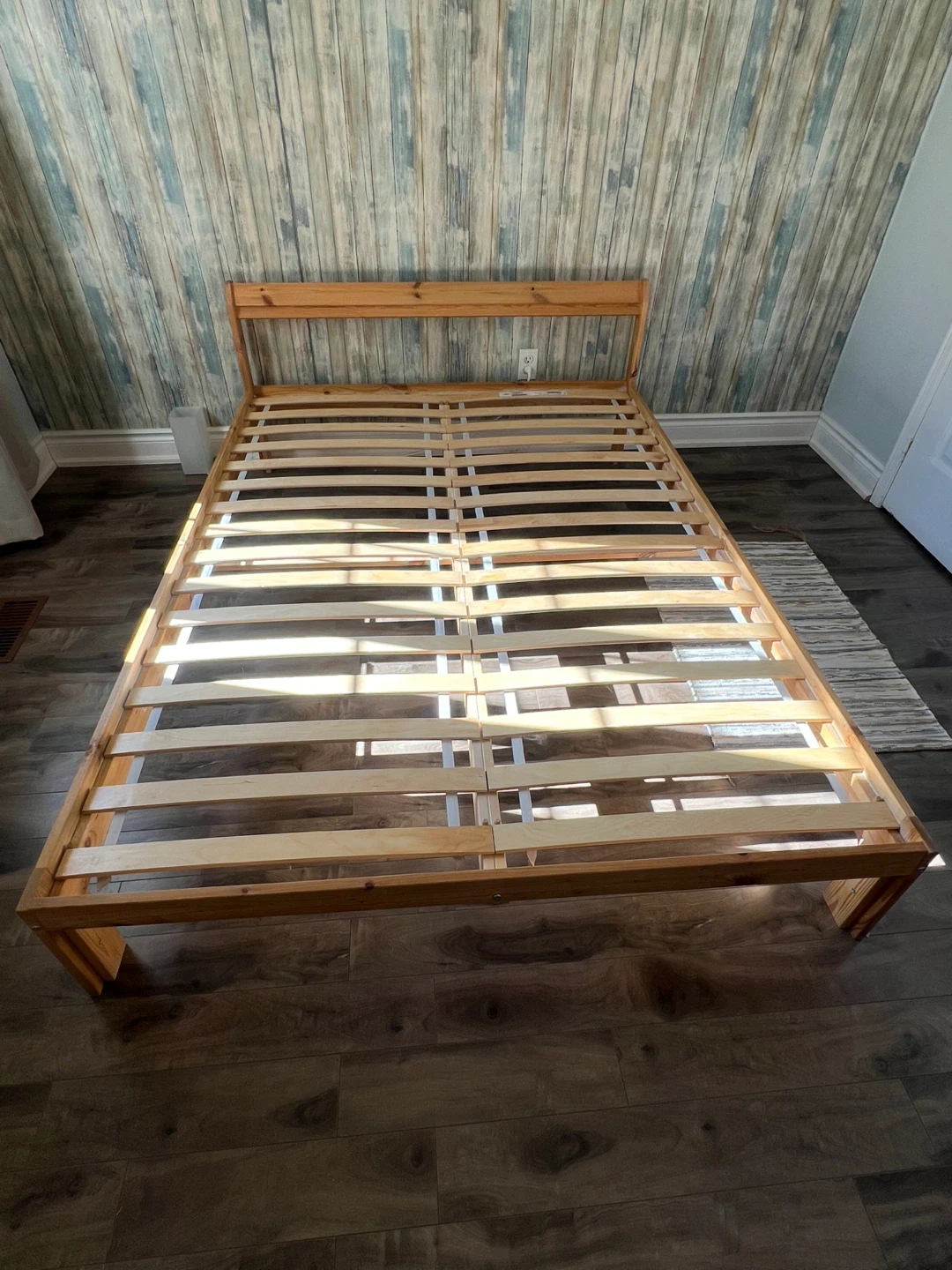 Wooden Double Bed Frame with Slats