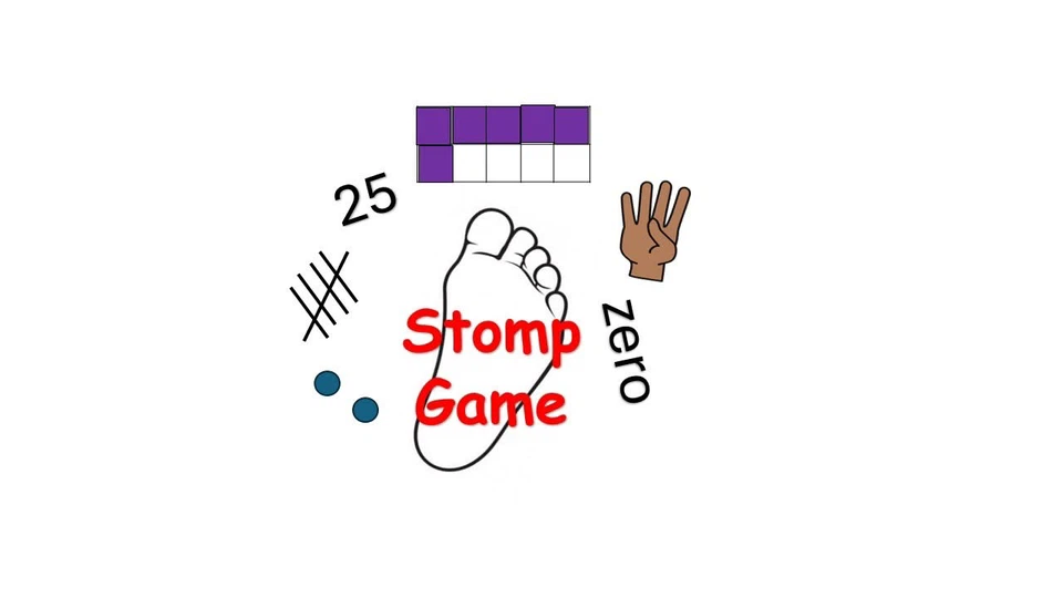 Math Numbers 0-25 STOMP Game
