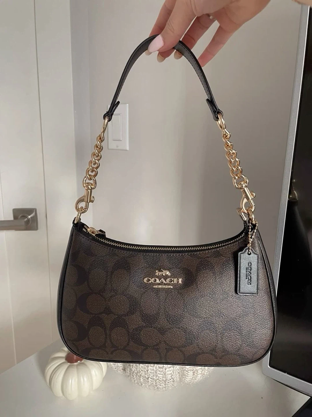 Coach Brown Signature Shoulder Bag