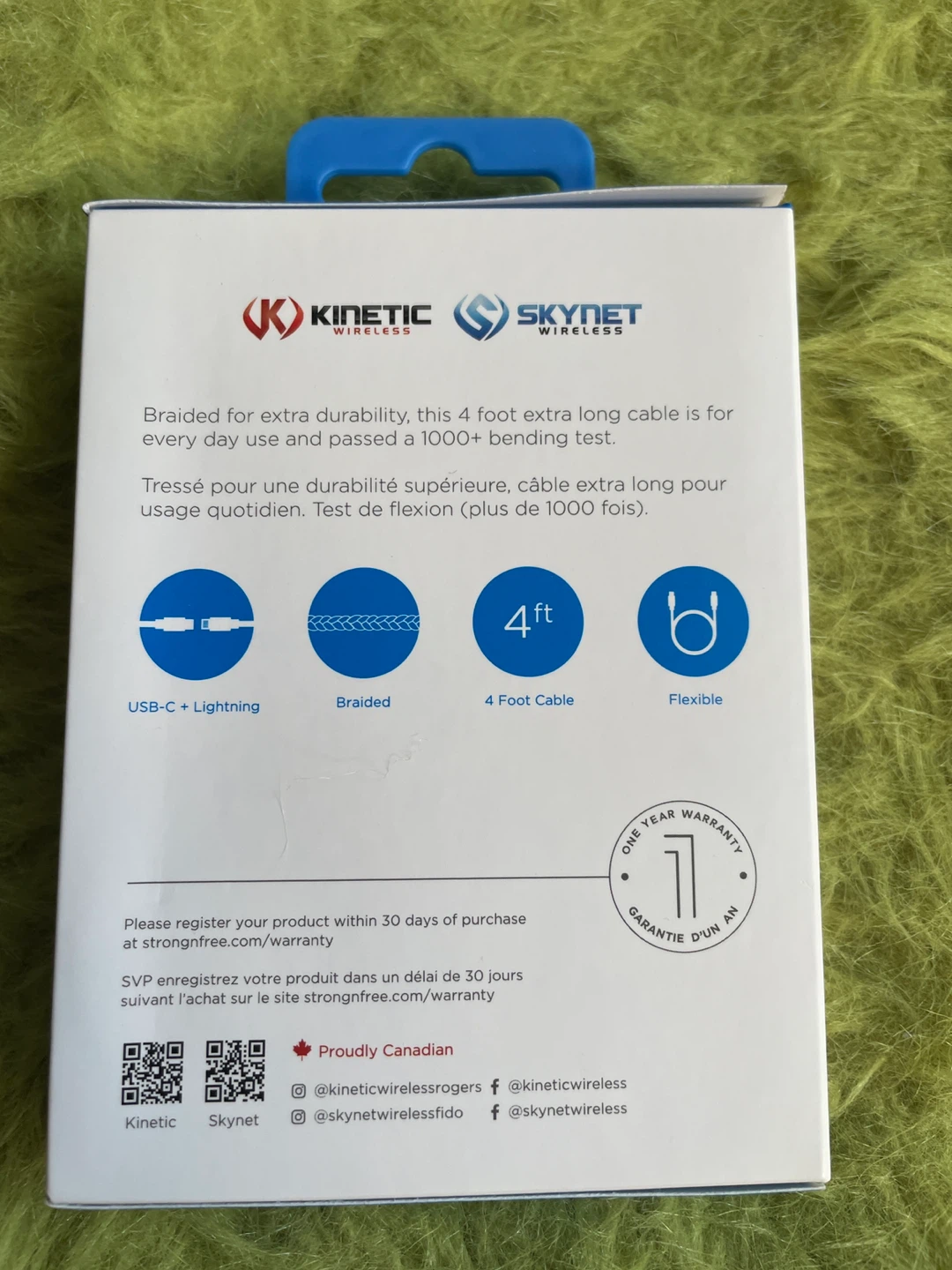 Kinetic Wireless Braided USB-C to Lightning Cable - 4 Feet - photo 2