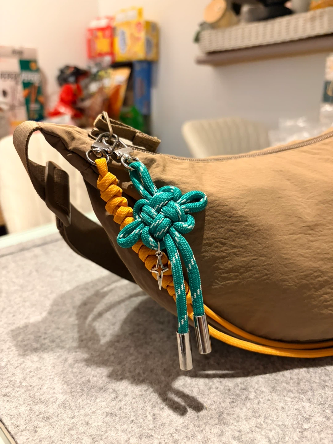 Handmade paracord lucky knot keychains