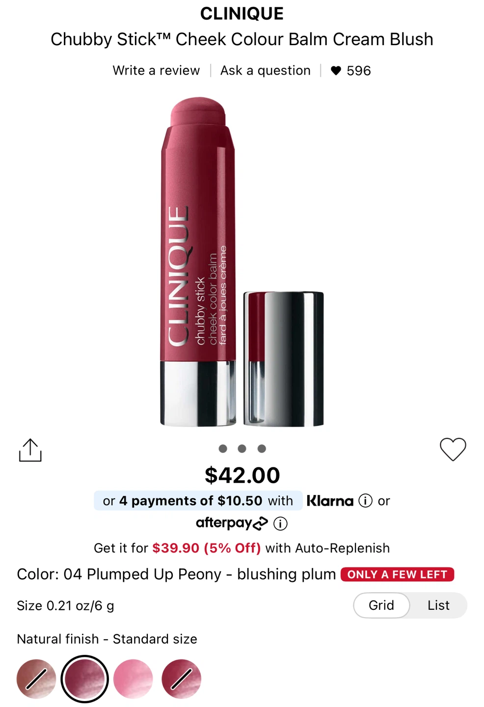 Clinique Chubby Stick Cheek Colour Balm Blush Plumped Up Peony - photo 3