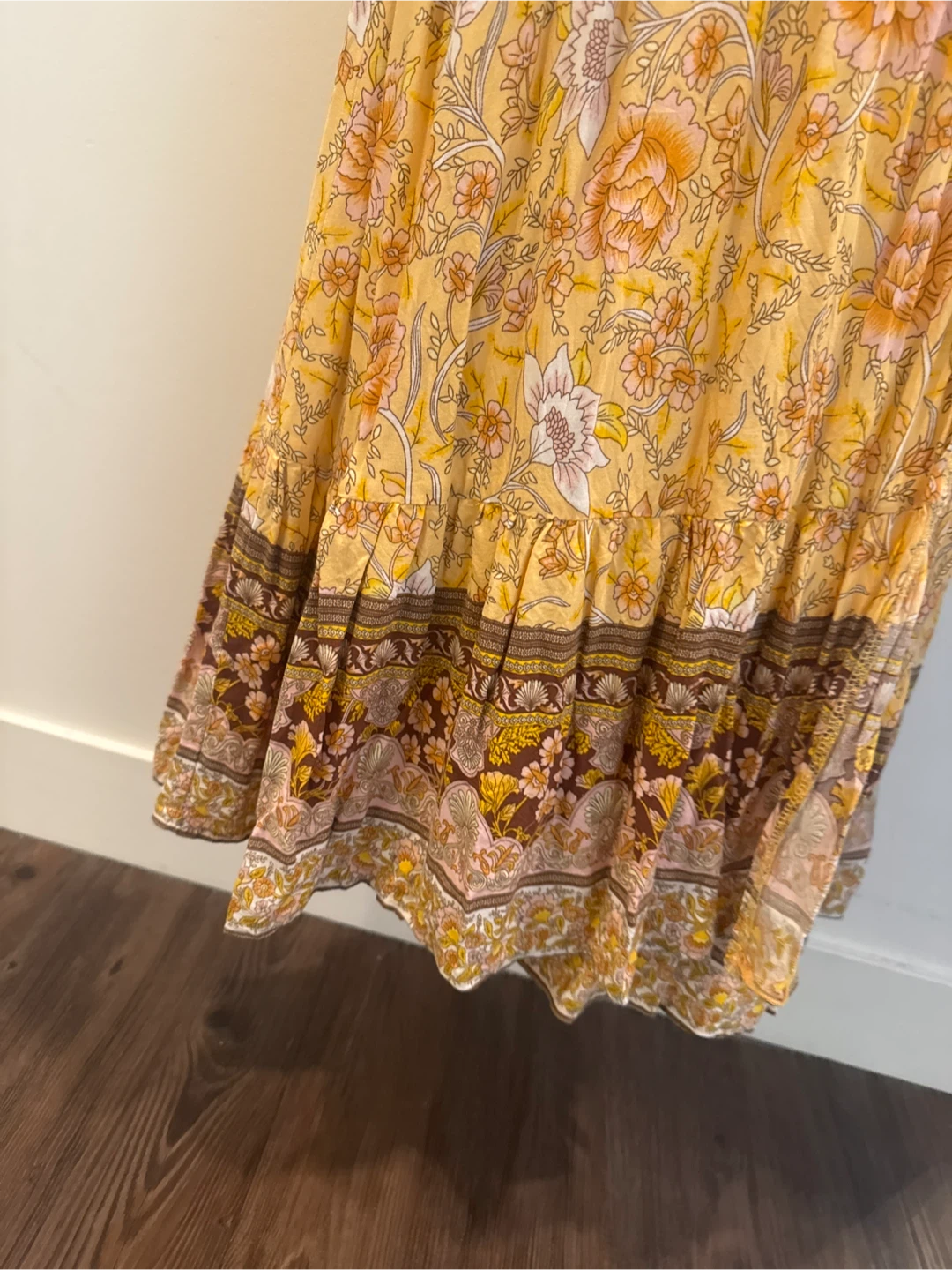 Yellow Floral Maxi Wrap Dress - photo 3
