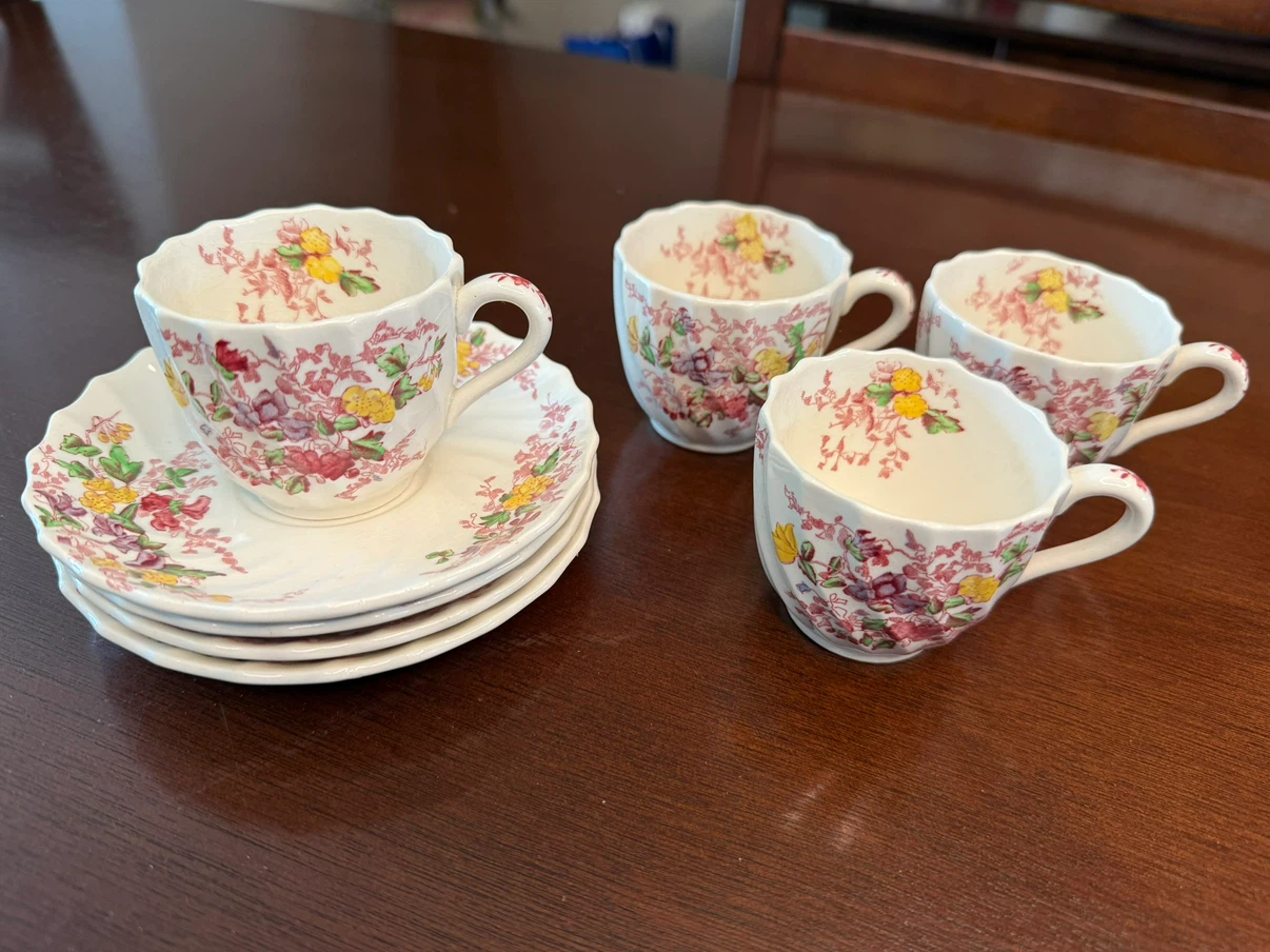 Spode Fairy Dell Tea Cups and Saucers