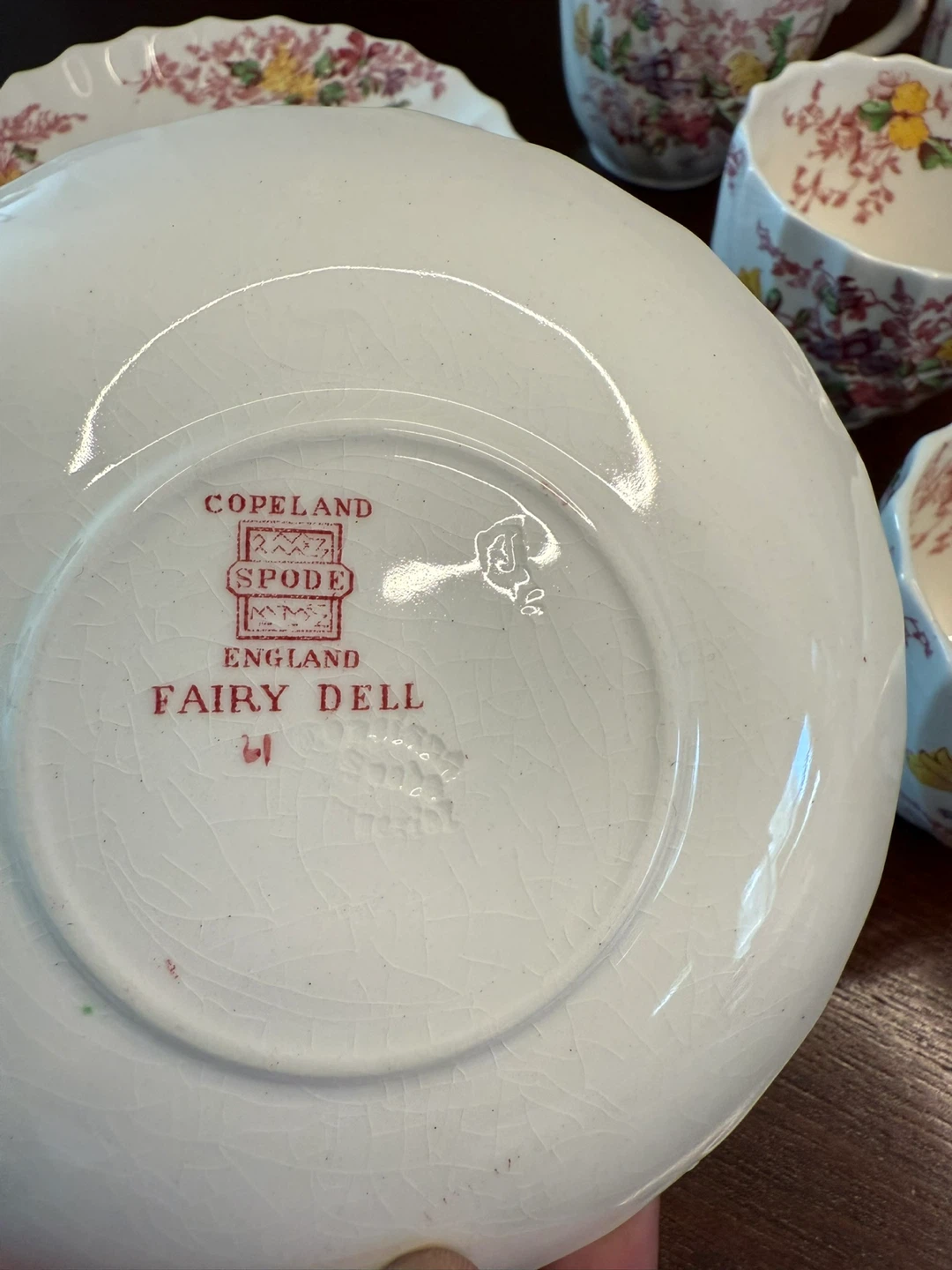 Spode Fairy Dell Tea Cups and Saucers - photo 2