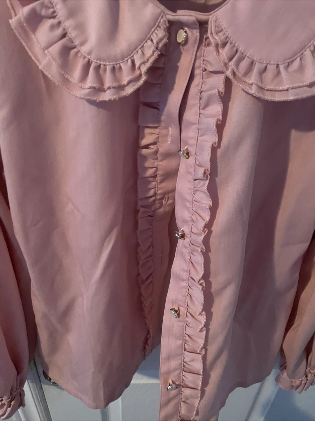 Pink Ruffle Collar Blouse - photo 2