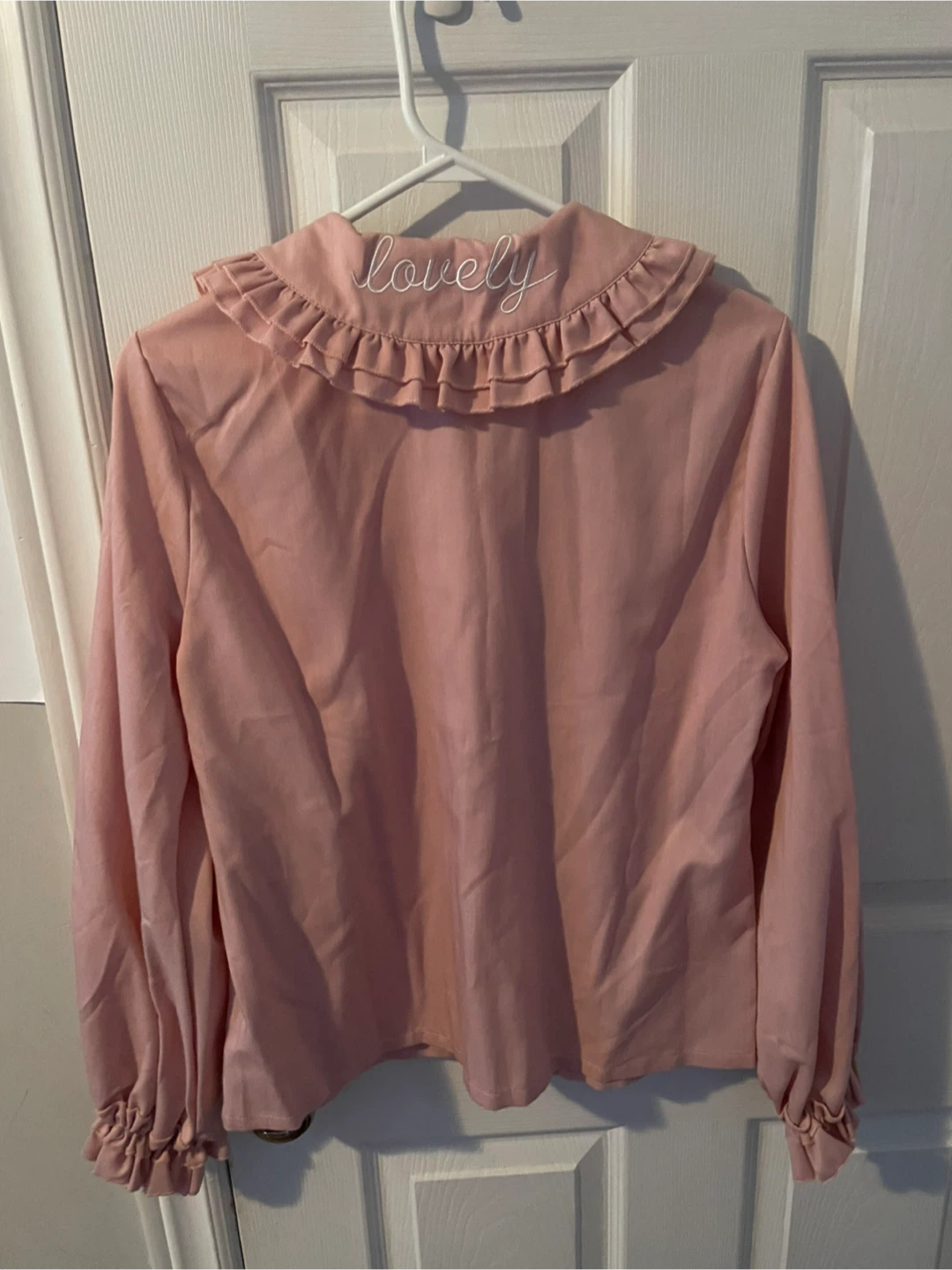 Pink Ruffle Collar Blouse - photo 3