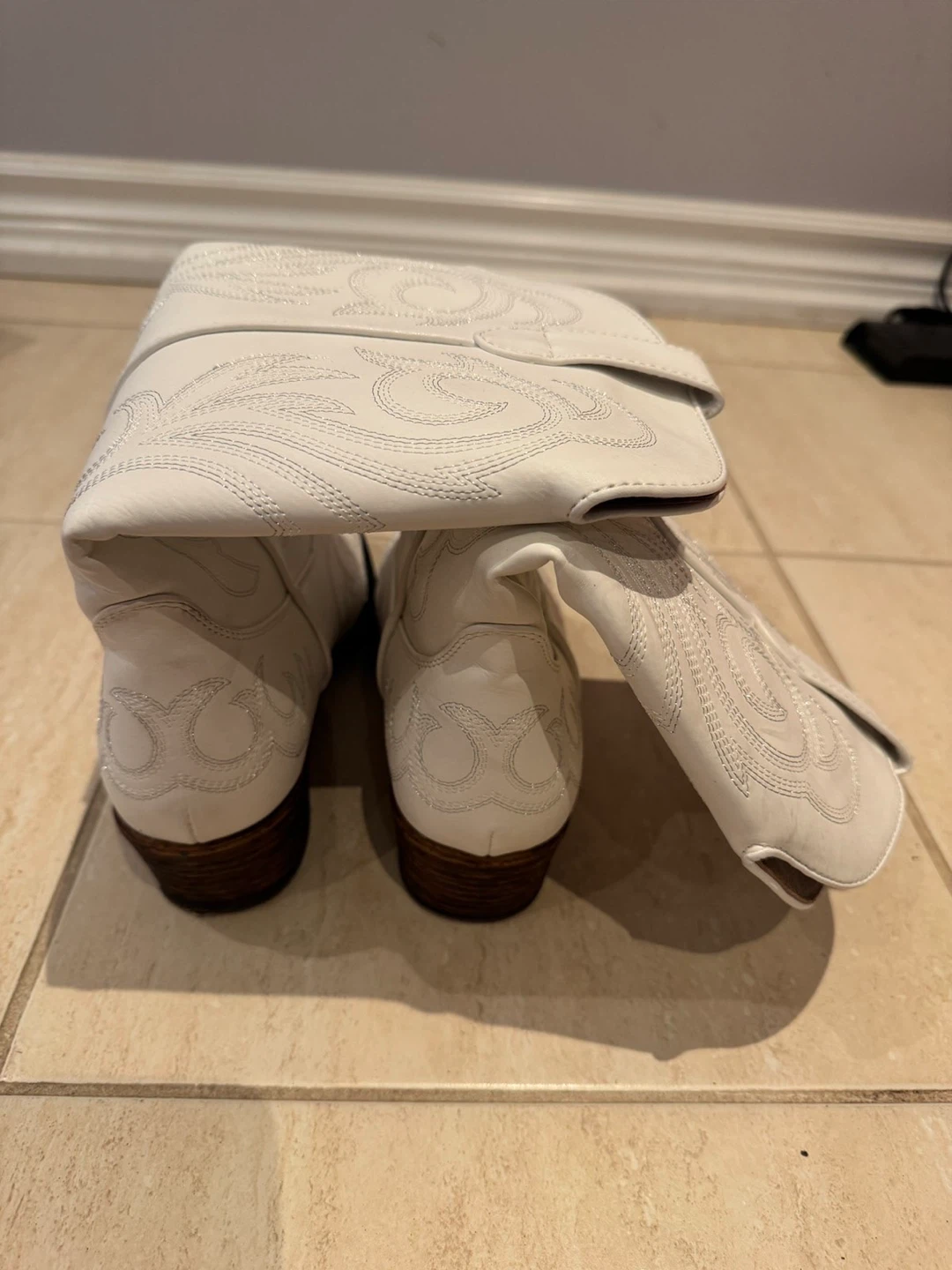 White Cowboy Boots - photo 3