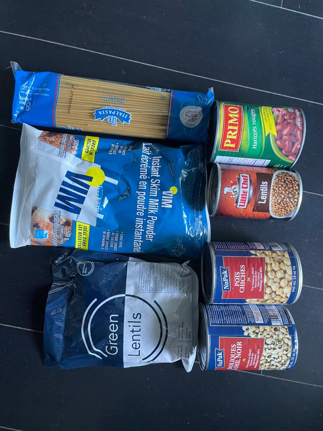 Spaghetti, Instant Skim Milk Powder, and Canned Goods Bundle