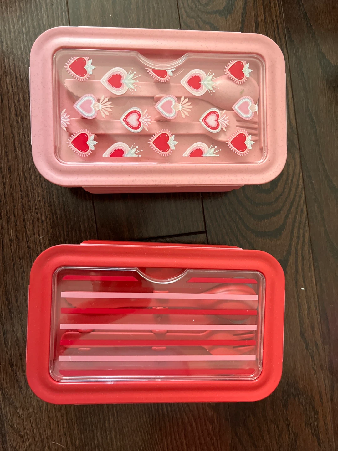 [New] Bento Lunch Box Set - Pink & Red