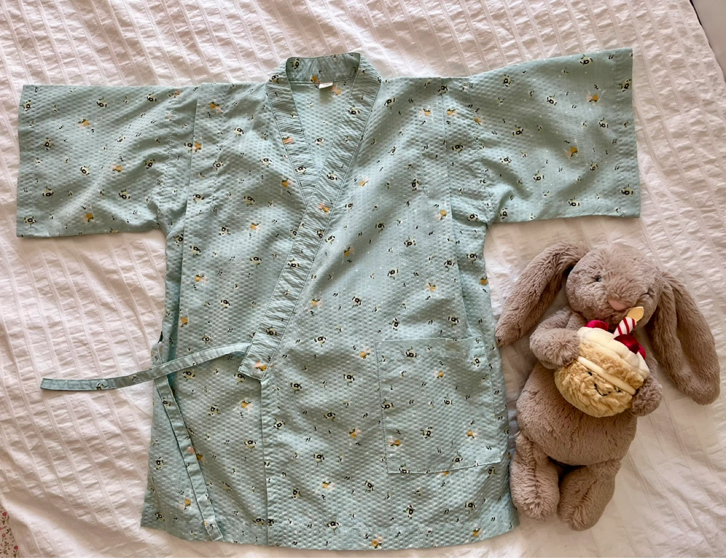 Vintage child’s seersucker kimono-style top from Japan - photo 4