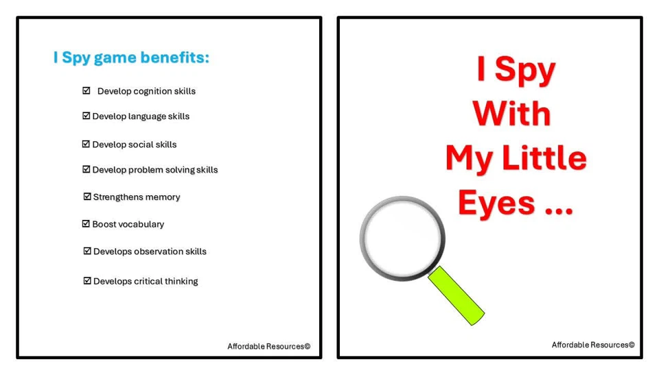 I SPY Printable Booklet