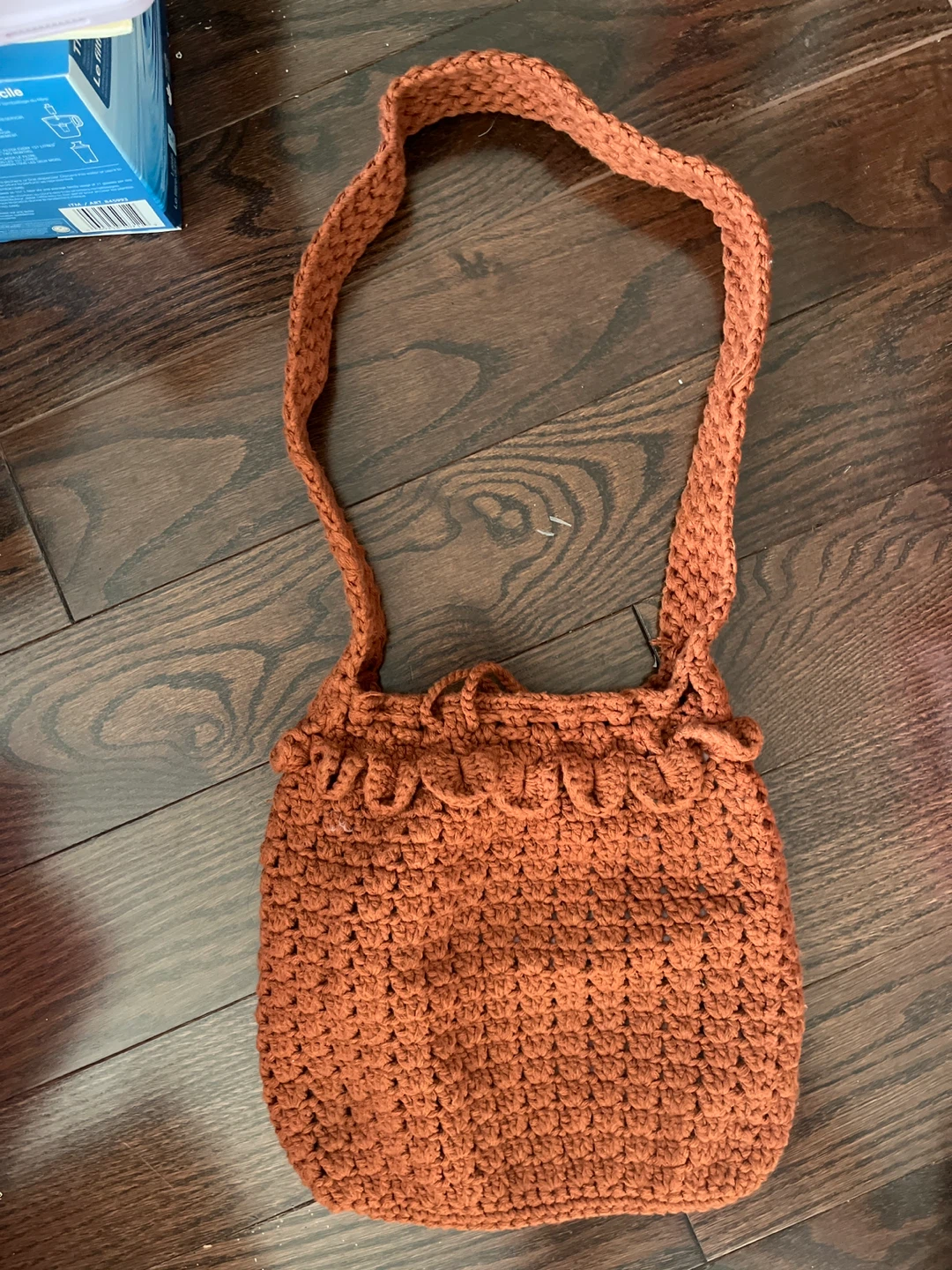 Crocheted Drawstring Bag