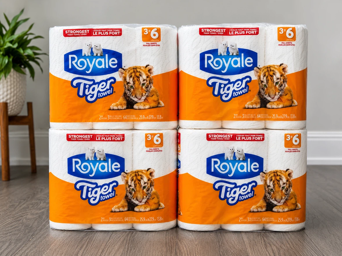 Royale Tiger Towel Paper Towels – 4 Packs for $20