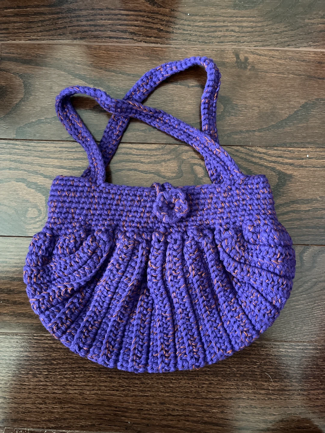Purple Crocheted Handmade Handbag