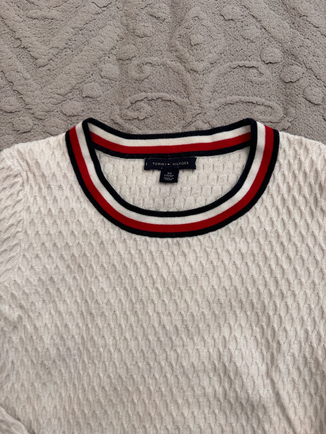 Tommy Hilfiger White Textured Knit Sweater Dress - Small - photo 2