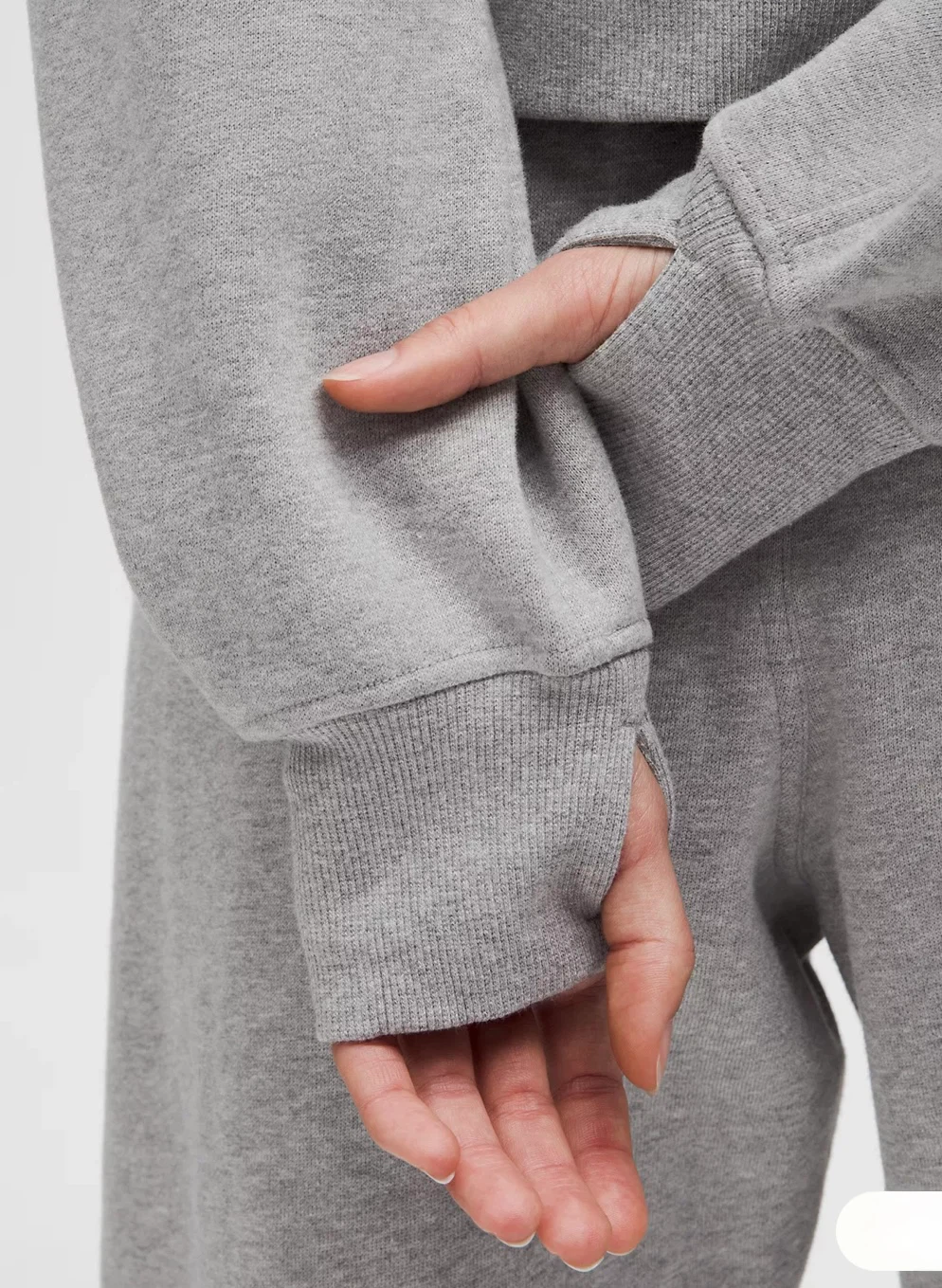 Lululemon Grey scuba Cropped half zip hoodie - photo 2