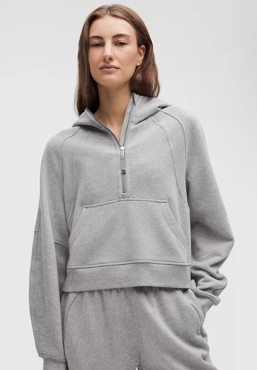 Lululemon Grey scuba Cropped half zip hoodie - photo 4