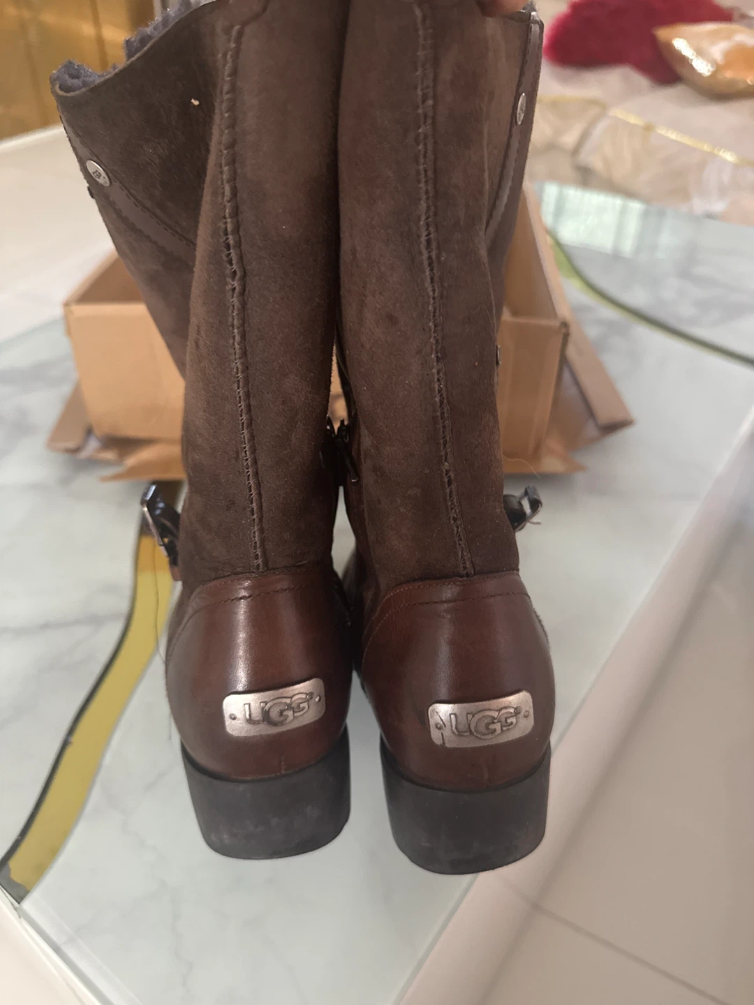 UGG Brown Suede & Leather Boots - photo 4