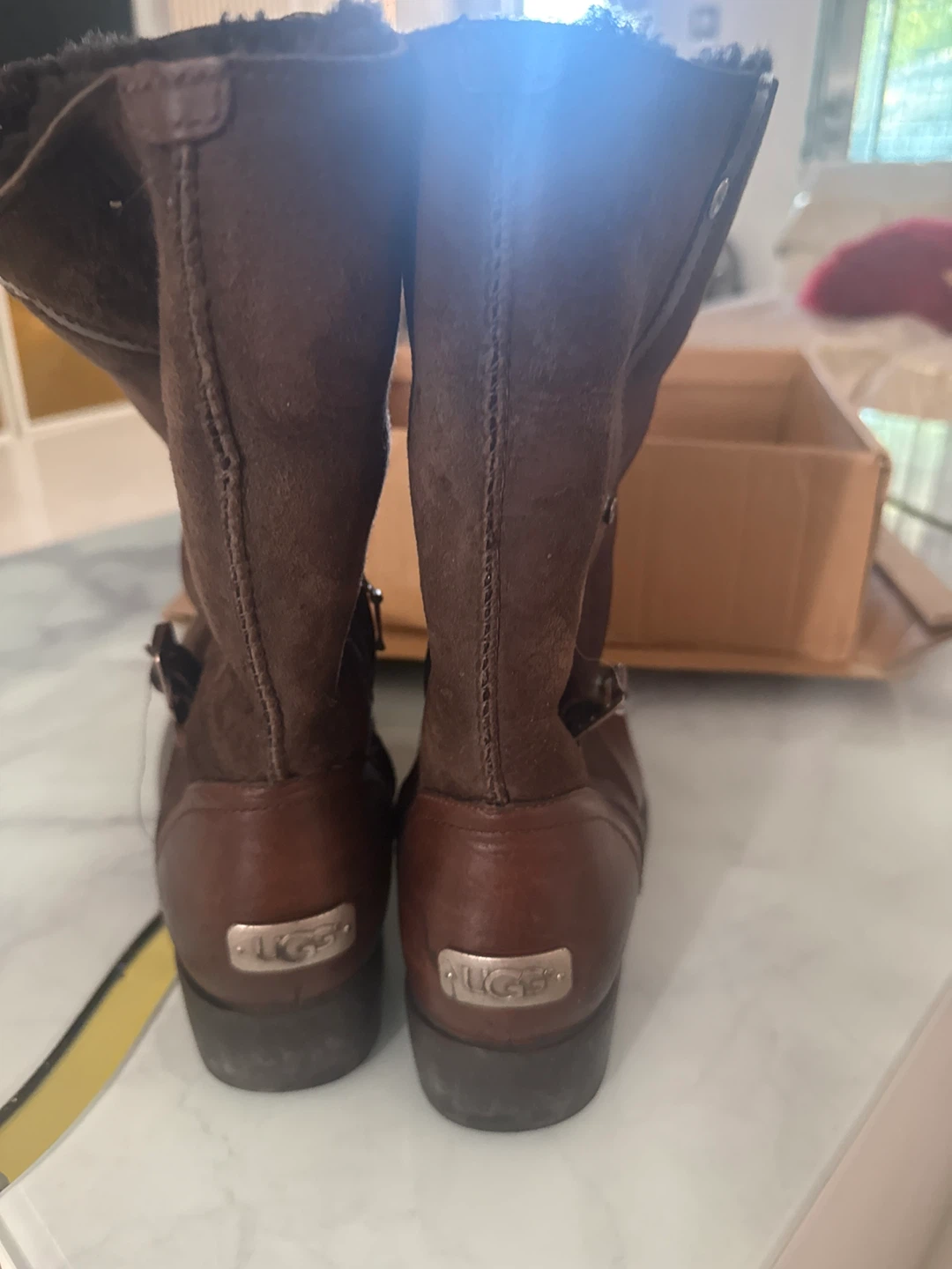 UGG Brown Suede & Leather Boots - photo 3