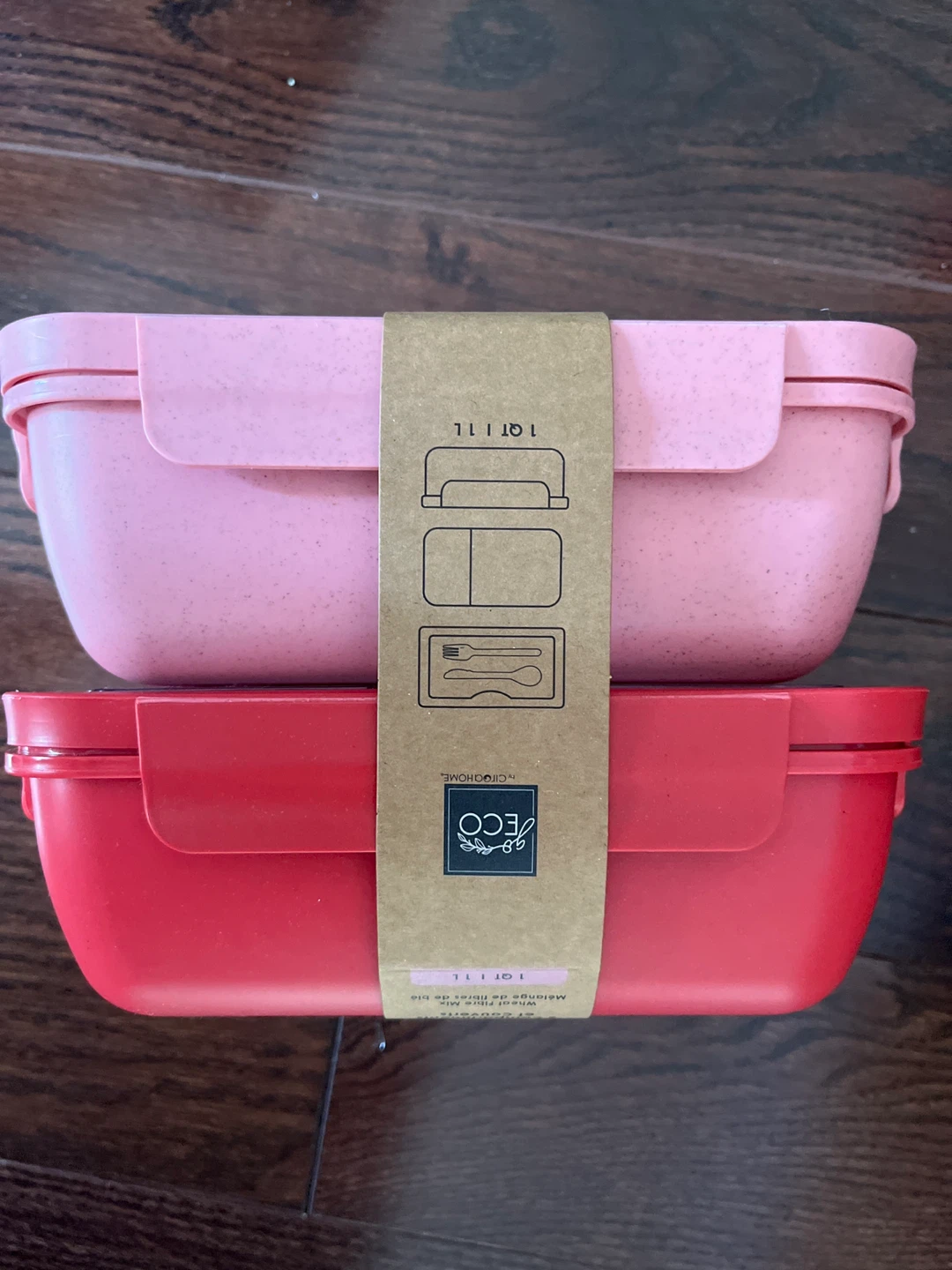 [New] Bento Lunch Box Set - Pink & Red - photo 4