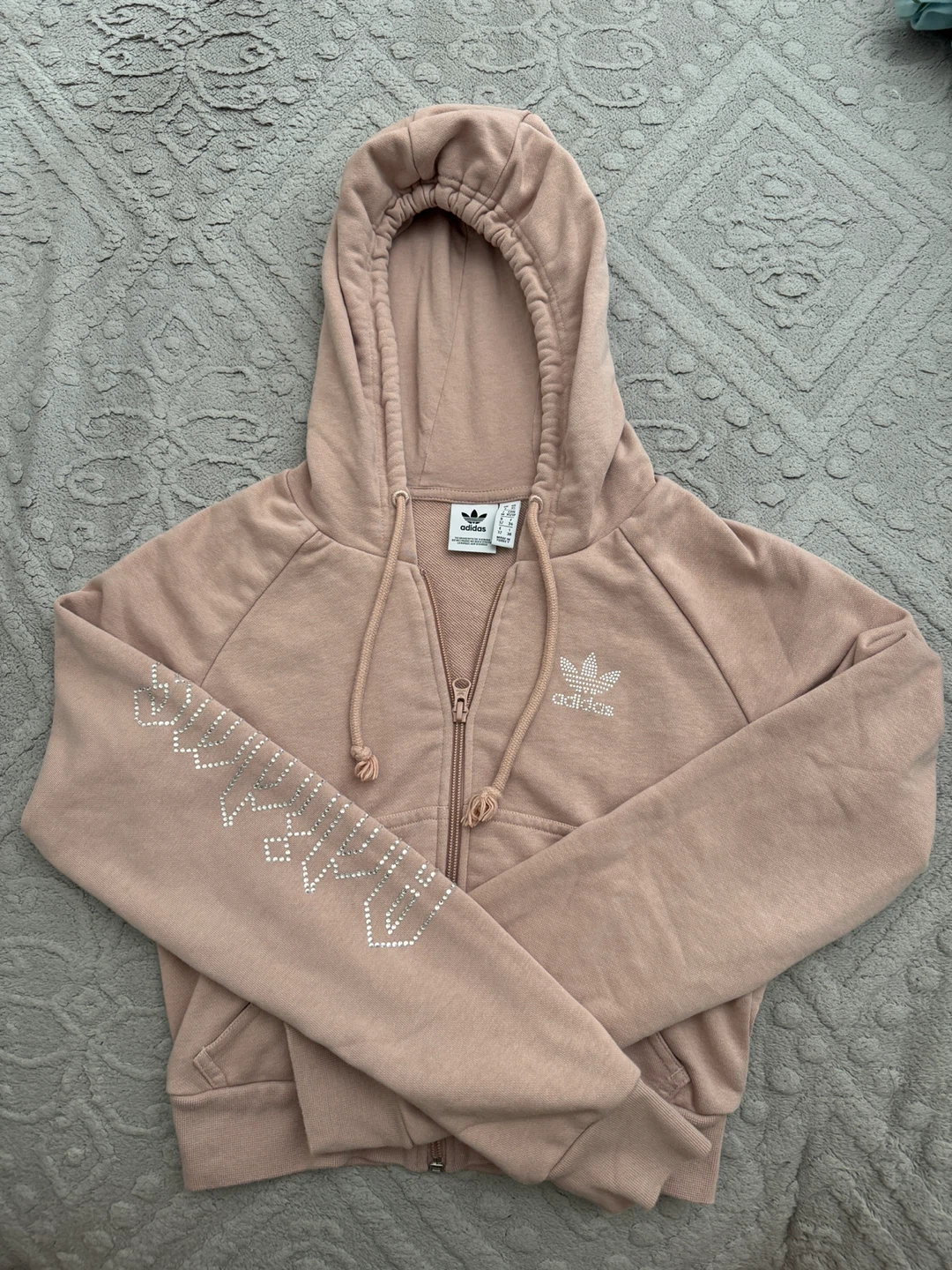 Adidas Women's Pink Zip-Up Hoodie