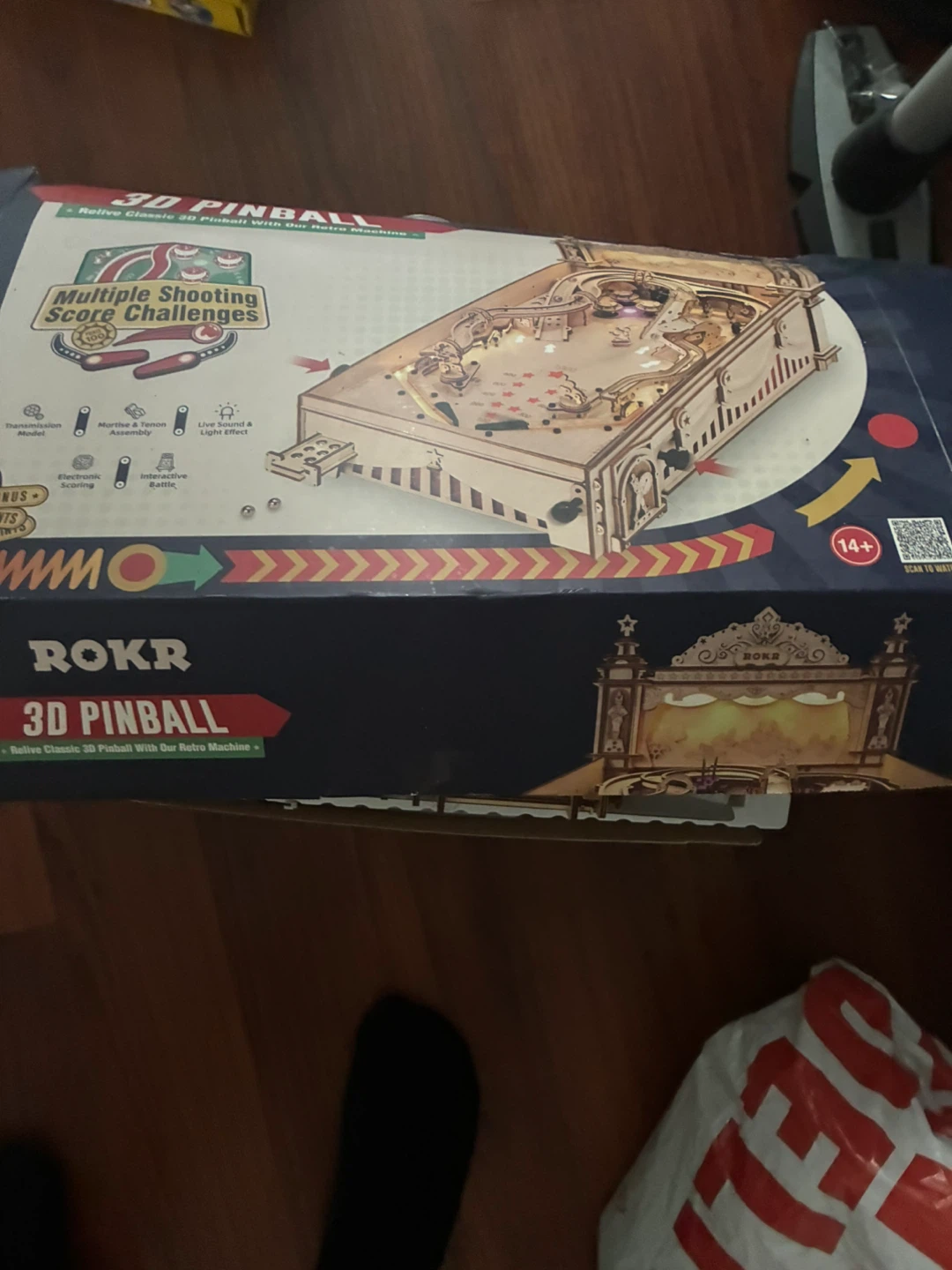 Wooden pinball machine