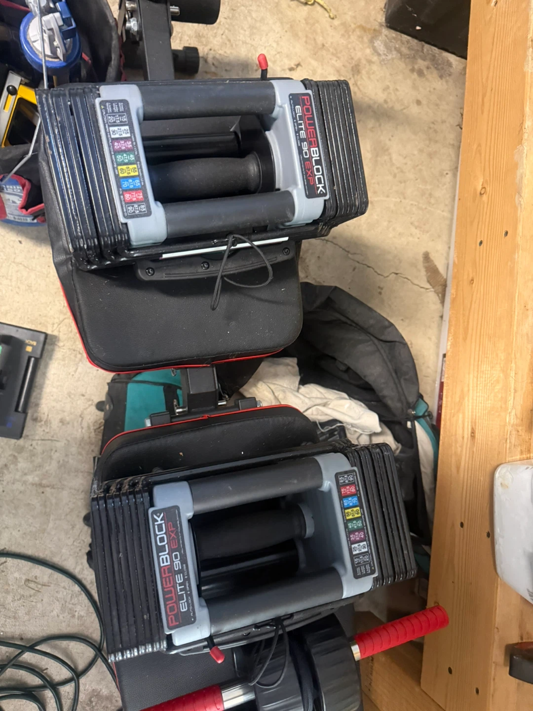 50lb power block adjustable dumbbells