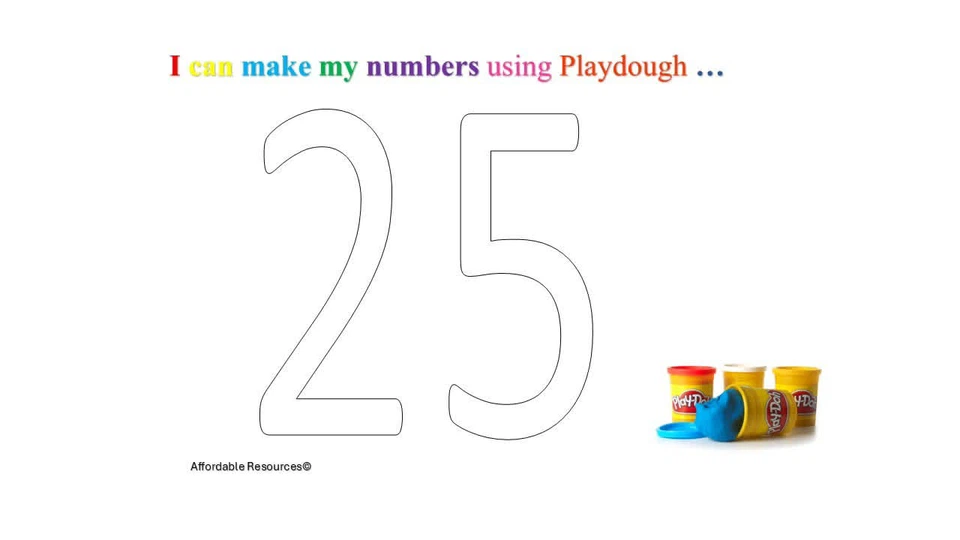 PLAYDOUGH Number Mats 0-25