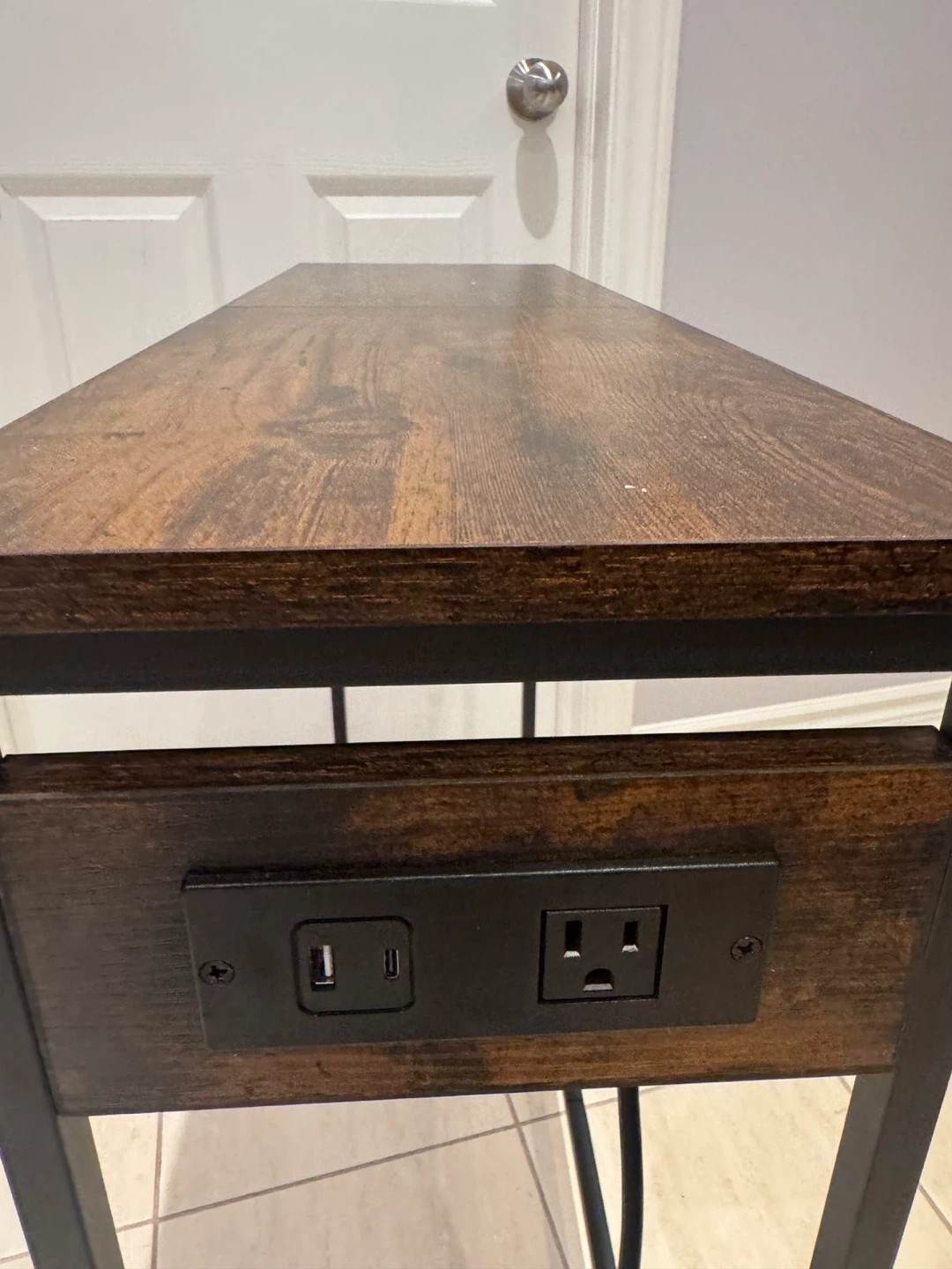 Narrow Console Table with Built-in Outlet - photo 5
