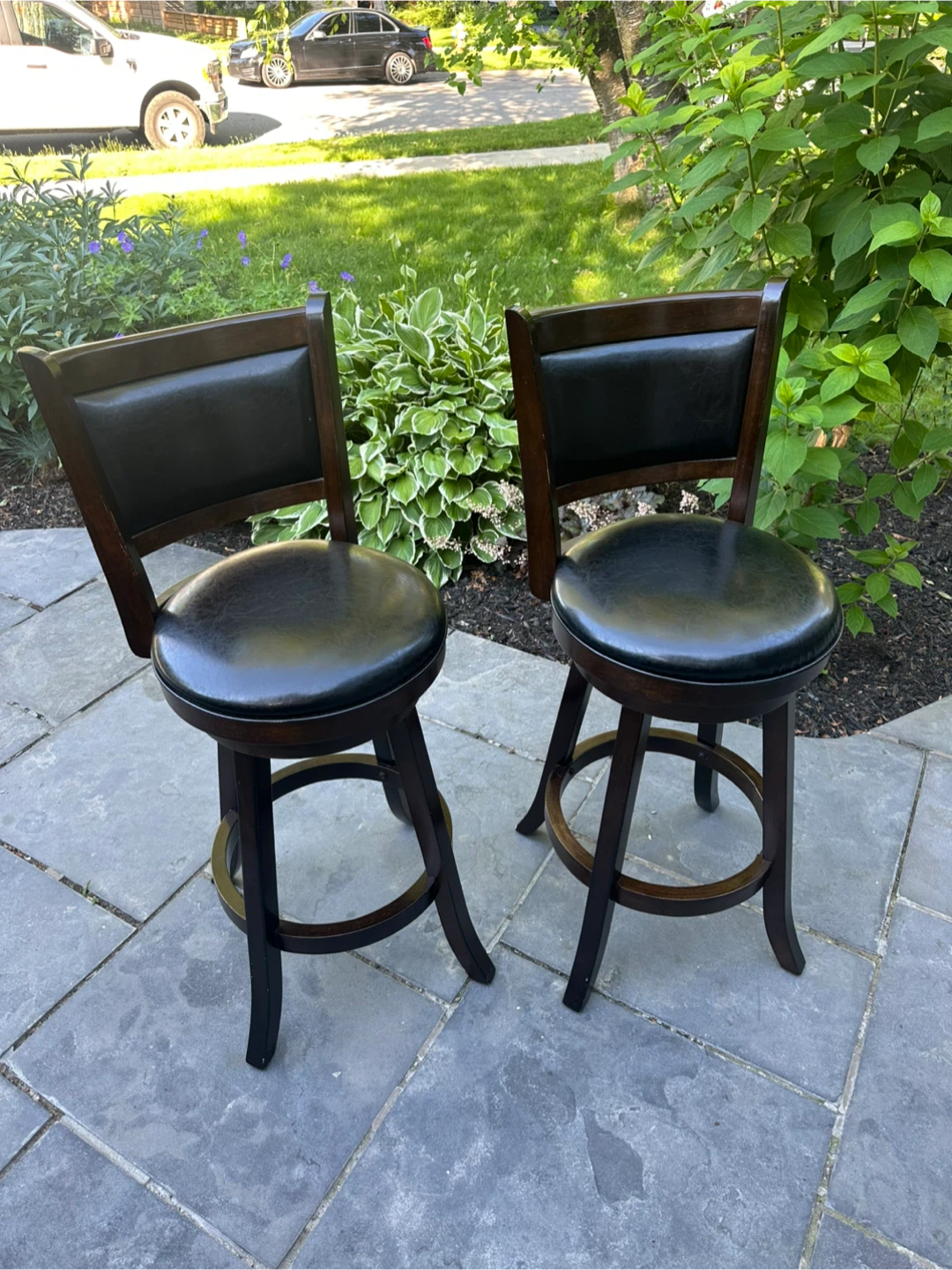 Set of 2 Swivel Bar Stools - photo 2
