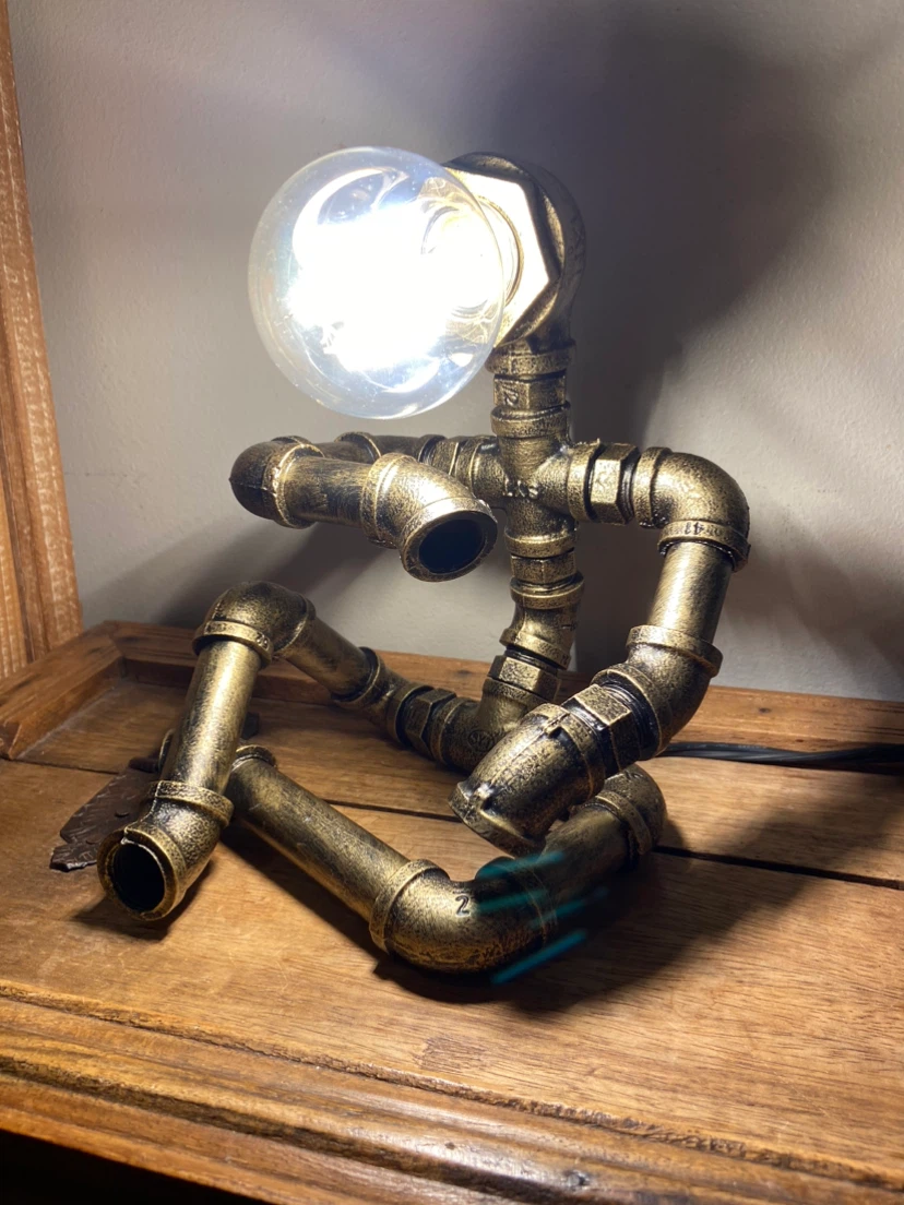 New Industrial Robot Pipe Table Lamp