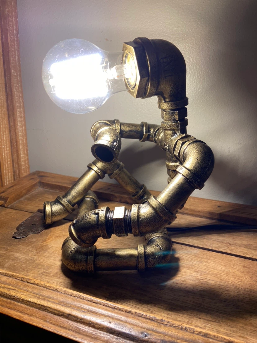 New Industrial Robot Pipe Table Lamp - photo 3