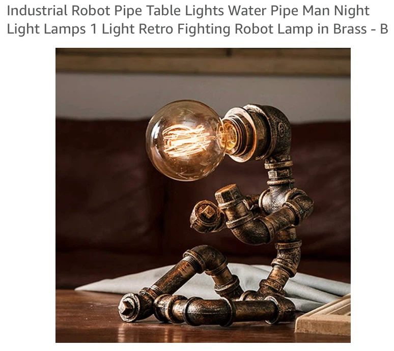 New Industrial Robot Pipe Table Lamp - photo 5