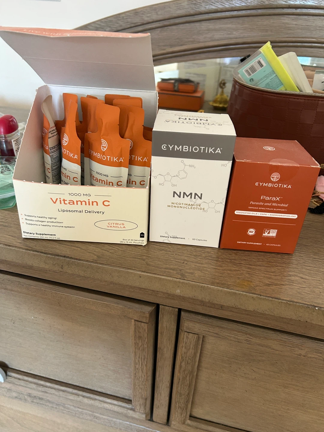 Cymbiotika Vitamin C, NMN, and ParaX Supplements