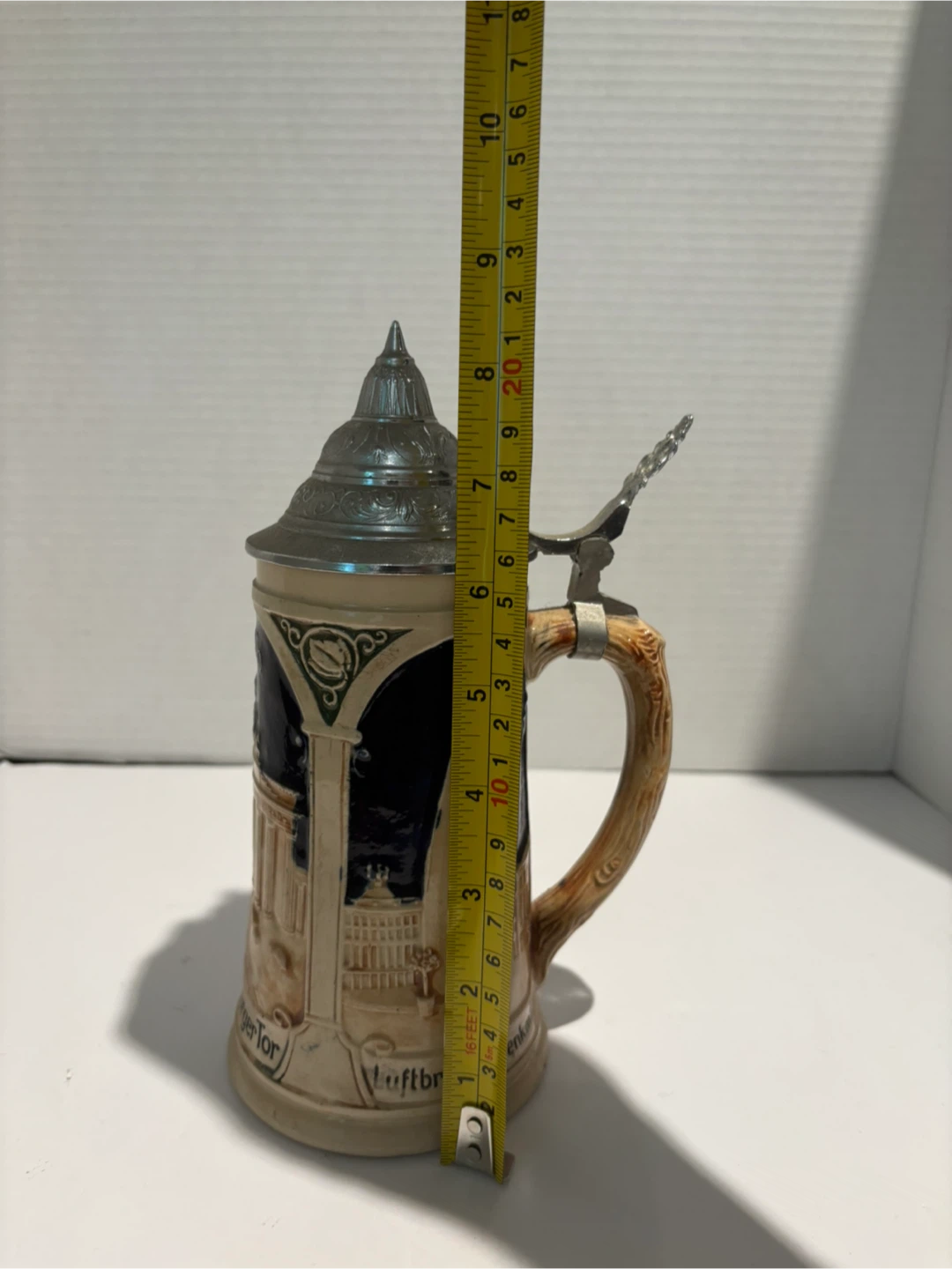 GERZ West Germany Beer Stein Berlin Panoramic Pewter Lid Mug - photo 5
