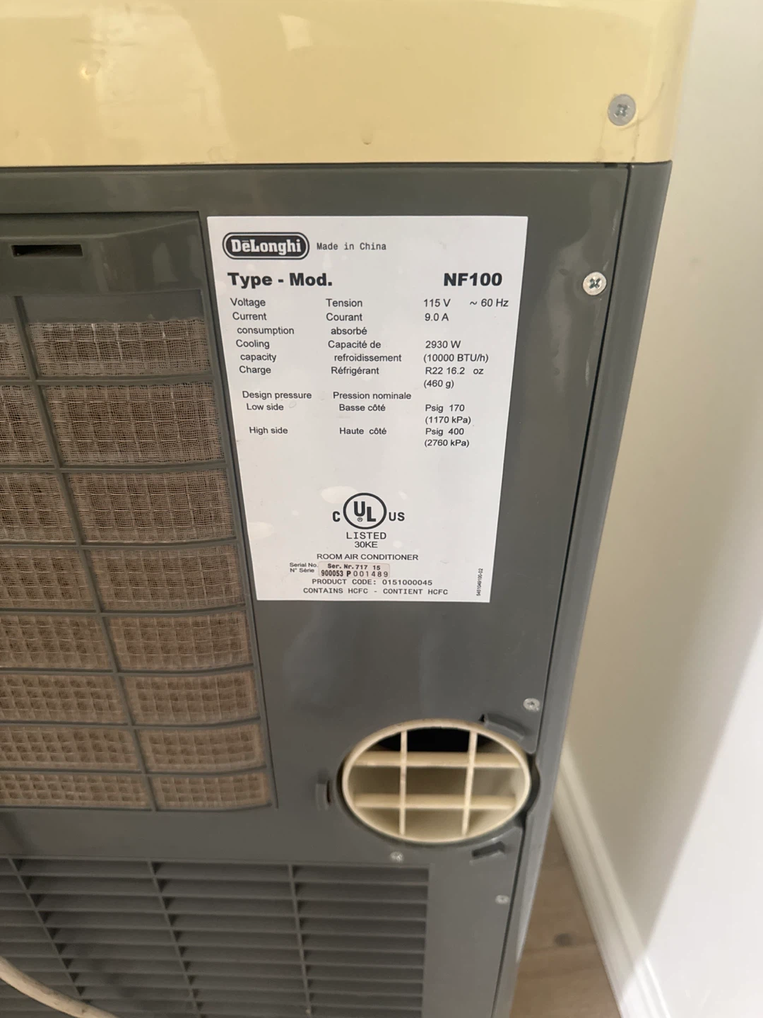 DeLonghi NF100 Portable Air Conditioner - photo 2