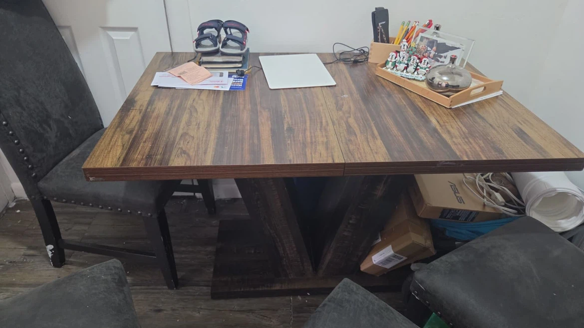 Rustic Wood Dining Table Square