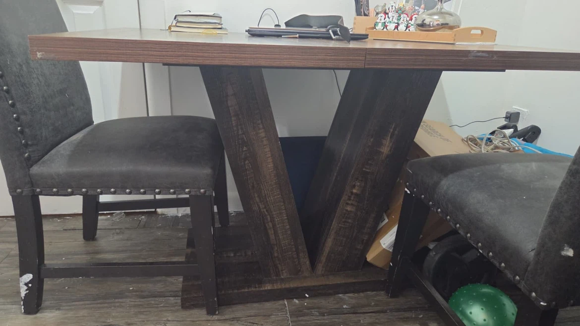 Rustic Wood Dining Table Square - photo 3